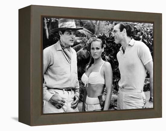 Dr No, L-R: Jack Lord, Ursula Andress, Sean Connery, 1962-null-Framed Stretched Canvas