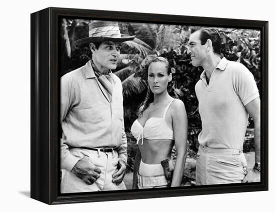 Dr No, L-R: Jack Lord, Ursula Andress, Sean Connery, 1962-null-Framed Stretched Canvas