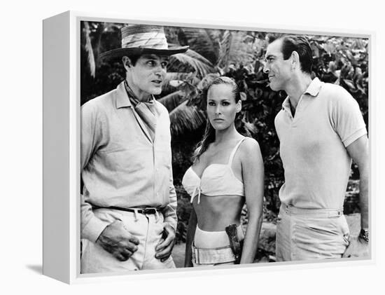 Dr No, L-R: Jack Lord, Ursula Andress, Sean Connery, 1962-null-Framed Stretched Canvas