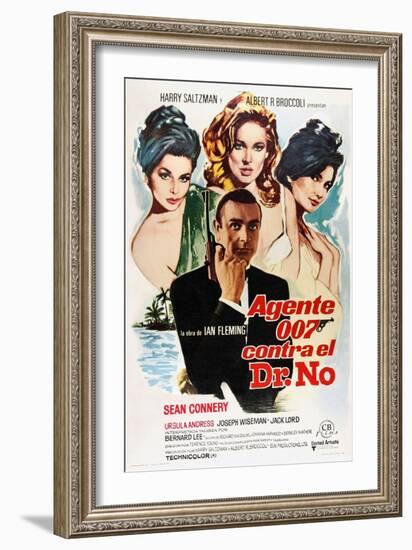 Dr. No, Sean Connery, 1962-null-Framed Art Print