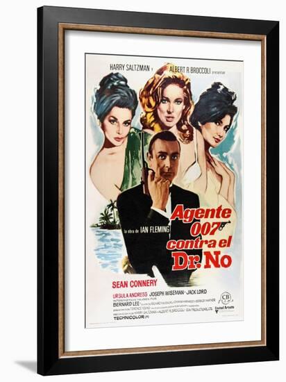 Dr. No, Sean Connery, 1962-null-Framed Art Print