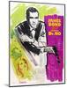 Dr. No, Sean Connery on French poster art, 1962-null-Mounted Art Print