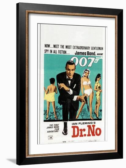 Dr. No, Sean Connery, South African poster, 1962-null-Framed Art Print