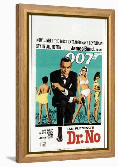 Dr. No, Sean Connery, South African poster, 1962-null-Framed Stretched Canvas