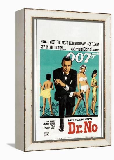 Dr. No, Sean Connery, South African poster, 1962-null-Framed Stretched Canvas