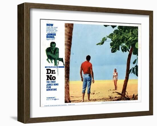 Dr. No, Sean Connery, Ursula Andress, 1962-null-Framed Art Print