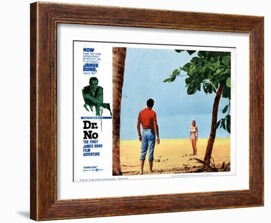 Dr. No, Sean Connery, Ursula Andress, 1962-null-Framed Art Print