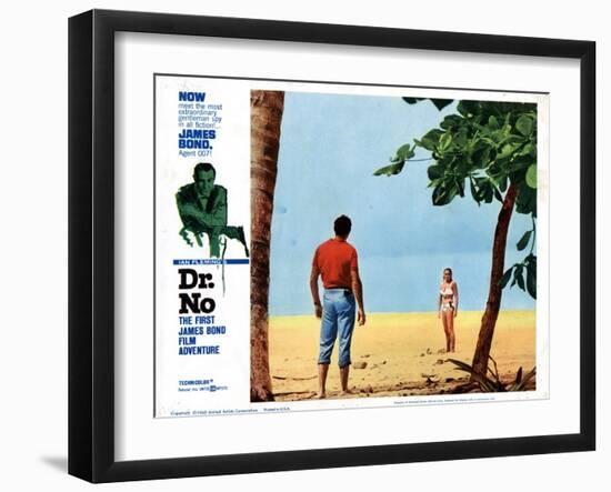 Dr. No, Sean Connery, Ursula Andress, 1962-null-Framed Art Print