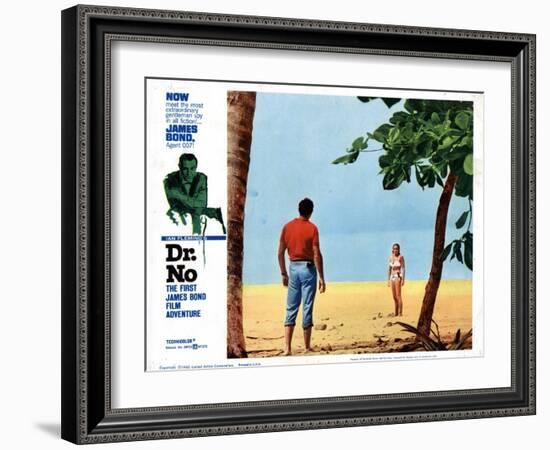 Dr. No, Sean Connery, Ursula Andress, 1962-null-Framed Art Print