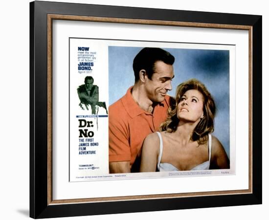 Dr No, Sean Connery, Ursula Andress, 1962-null-Framed Art Print
