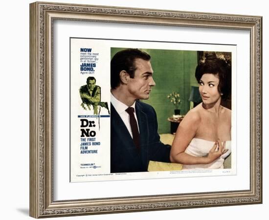 Dr. No, Sean Connery, Zena Marshall, 1962-null-Framed Art Print