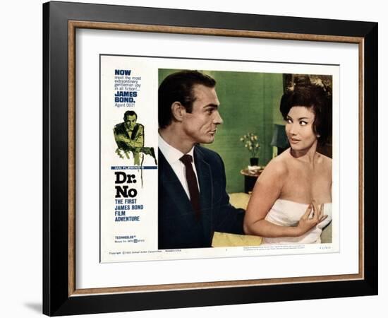 Dr. No, Sean Connery, Zena Marshall, 1962-null-Framed Art Print