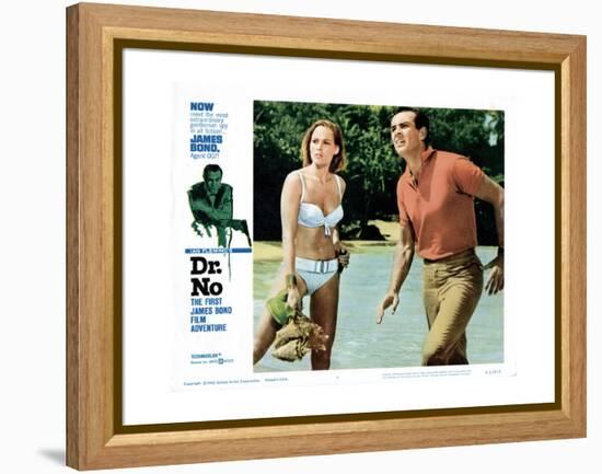 Dr. No, Ursula Andress, Sean Connery, 1962-null-Framed Premier Image Canvas