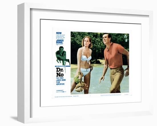 Dr. No, Ursula Andress, Sean Connery, 1962-null-Framed Giclee Print