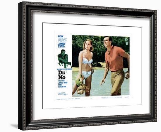 Dr. No, Ursula Andress, Sean Connery, 1962-null-Framed Giclee Print