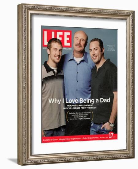 Dr. Phil McGraw with his Sons Jordan and Jay, June 17, 2005-Robert Maxwell-Framed Photographic Print