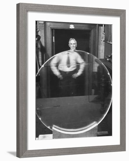 Dr. Robert Wood of Johns Hopkins on Defraction Gratings-Andreas Feininger-Framed Premium Photographic Print