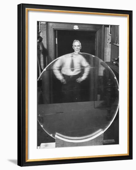 Dr. Robert Wood of Johns Hopkins on Defraction Gratings-Andreas Feininger-Framed Premium Photographic Print