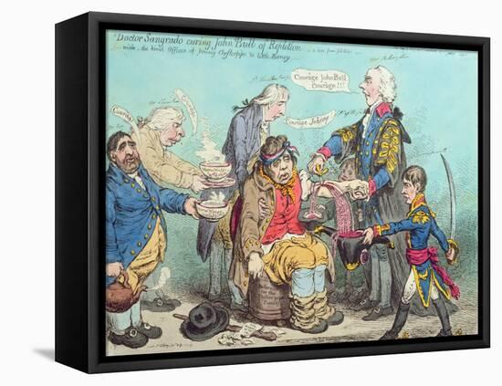 Dr Sangrado Curing John Bull of Repletion-James Gillray-Framed Premier Image Canvas