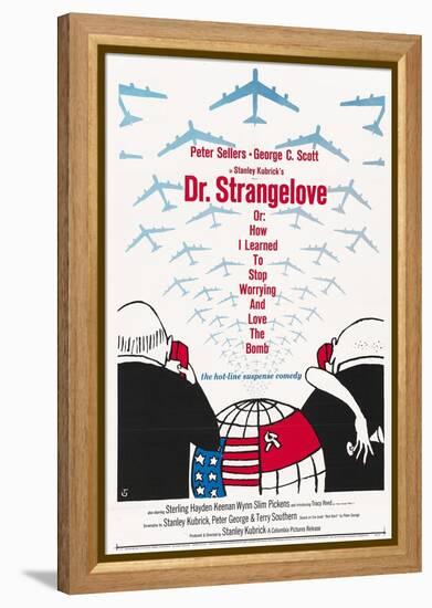 "Dr. Strangelove Or: How I Learned To Stop Worrying And Love the Bomb" 1964, by Stanley Kubrick-null-Framed Premier Image Canvas