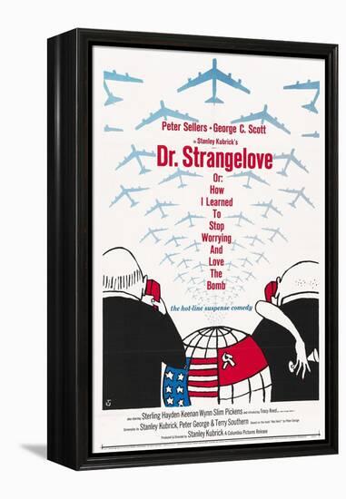 "Dr. Strangelove Or: How I Learned To Stop Worrying And Love the Bomb" 1964, by Stanley Kubrick-null-Framed Premier Image Canvas