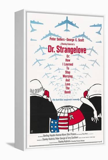 "Dr. Strangelove Or: How I Learned To Stop Worrying And Love the Bomb" 1964, by Stanley Kubrick-null-Framed Premier Image Canvas