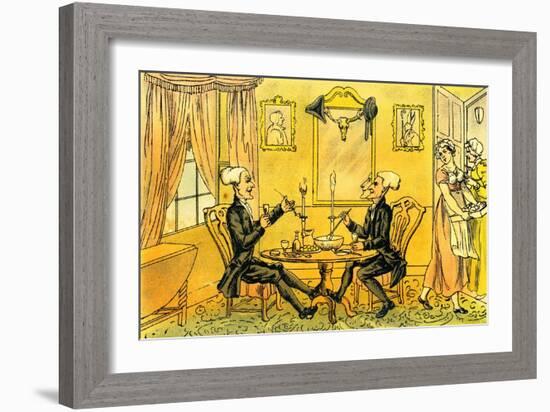 'Dr Syntax and his counterpart'-Thomas Rowlandson-Framed Giclee Print