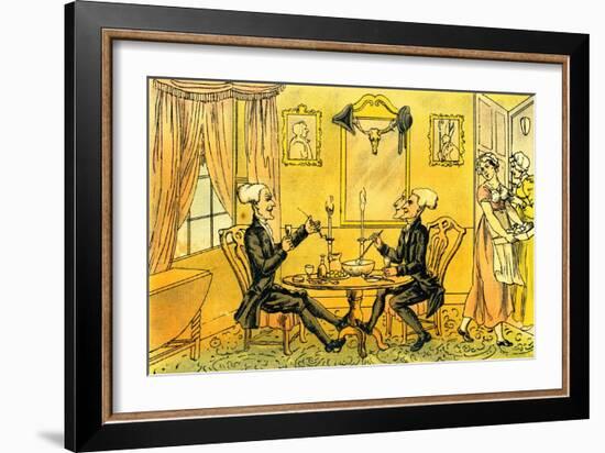 'Dr Syntax and his counterpart'-Thomas Rowlandson-Framed Giclee Print