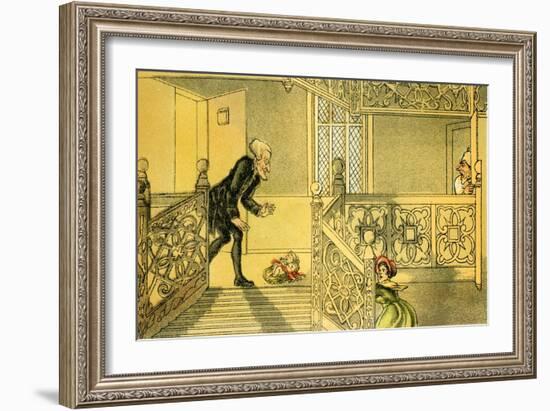 'Dr Syntax and the foundling'-Thomas Rowlandson-Framed Giclee Print