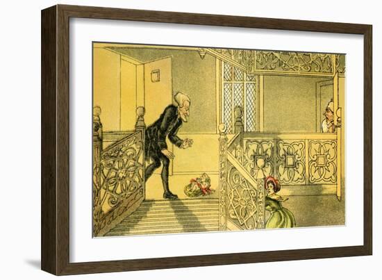 'Dr Syntax and the foundling'-Thomas Rowlandson-Framed Giclee Print