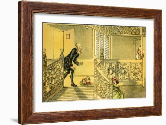 'Dr Syntax and the foundling'-Thomas Rowlandson-Framed Giclee Print