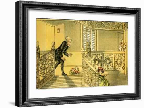 'Dr Syntax and the foundling'-Thomas Rowlandson-Framed Giclee Print