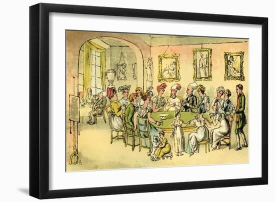 'Dr Syntax at a card party'-Thomas Rowlandson-Framed Giclee Print