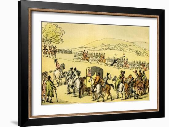 'Dr Syntax at a review'-Thomas Rowlandson-Framed Giclee Print