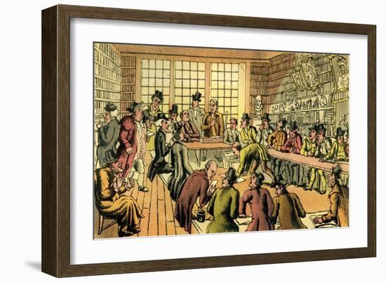 'Dr Syntax at an auction'-Thomas Rowlandson-Framed Giclee Print