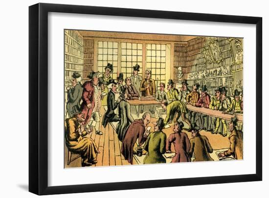 'Dr Syntax at an auction'-Thomas Rowlandson-Framed Giclee Print