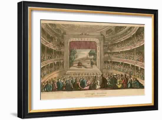 Dr Syntax at Covent Garden Theatre, London-Thomas Rowlandson-Framed Premium Giclee Print