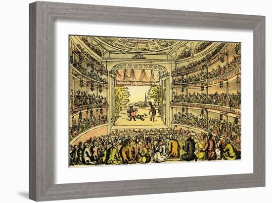 'Dr Syntax at Covent Garden Theatre'-Thomas Rowlandson-Framed Giclee Print