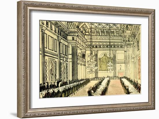 'Dr Syntax at Freemason's Hall'-Thomas Rowlandson-Framed Giclee Print