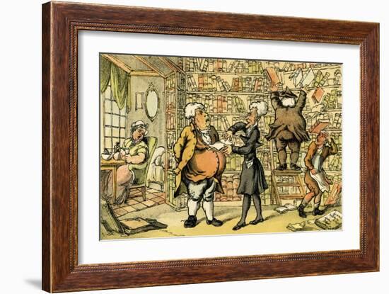 'Dr Syntax & bookseller'-Thomas Rowlandson-Framed Giclee Print