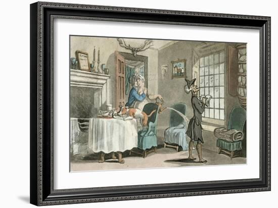 Dr Syntax Copying the Wit of the Window-Thomas Rowlandson-Framed Art Print