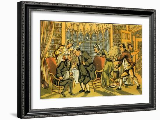 'Dr Syntax in danger'-Thomas Rowlandson-Framed Giclee Print