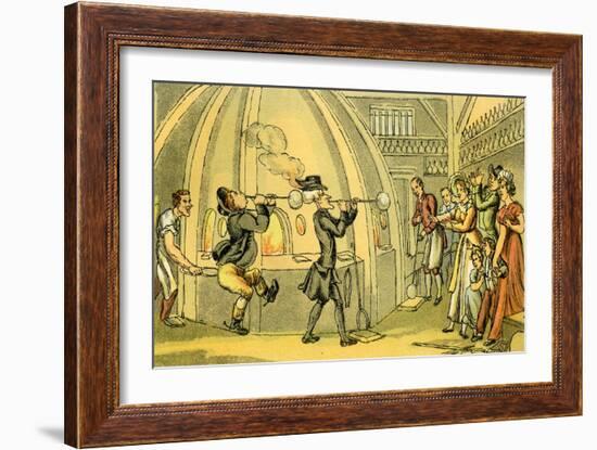 'Dr Syntax in the glass-house'-Thomas Rowlandson-Framed Giclee Print