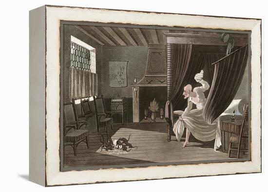 Dr Syntax Loses His Wig-Thomas Rowlandson-Framed Stretched Canvas