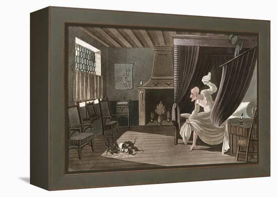 Dr Syntax Loses His Wig-Thomas Rowlandson-Framed Stretched Canvas