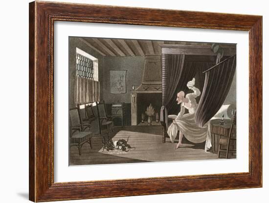 Dr Syntax Loses His Wig-Thomas Rowlandson-Framed Art Print