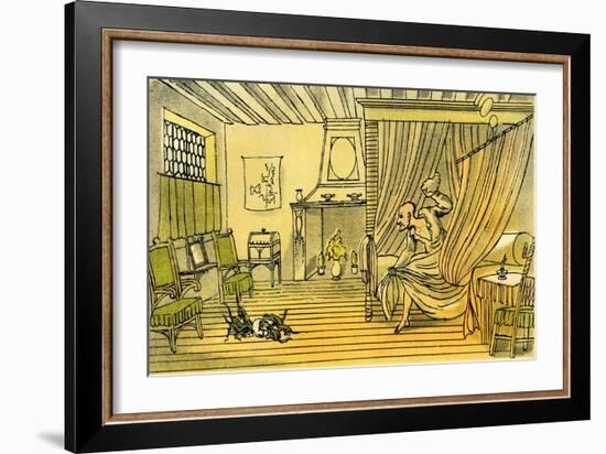 'Dr Syntax loses his wig'-Thomas Rowlandson-Framed Giclee Print