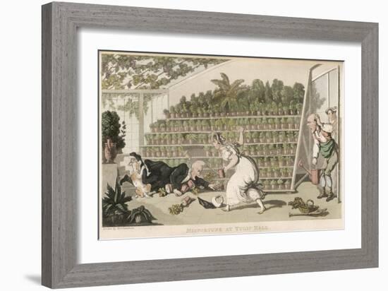 Dr Syntax, Misfortune at Tulip Hall-Thomas Rowlandson-Framed Art Print