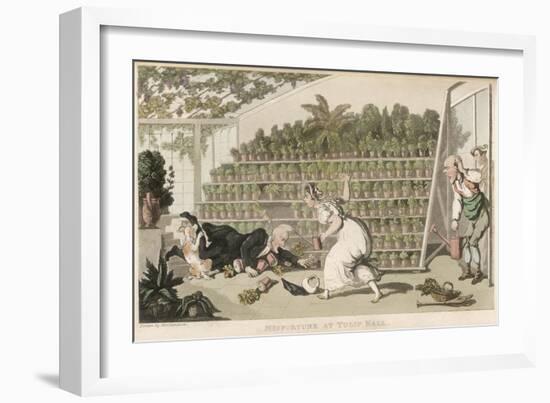 Dr Syntax, Misfortune at Tulip Hall-Thomas Rowlandson-Framed Premium Giclee Print