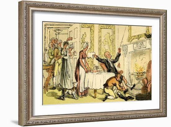 'Dr Syntax mistakes a gentleman's house for an inn'-Thomas Rowlandson-Framed Giclee Print